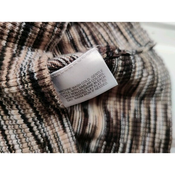 Covington Womens Blouse Top Cowl Neck Size Small S Sm Brown Geometric Fall Shirt - Picture 12 of 15